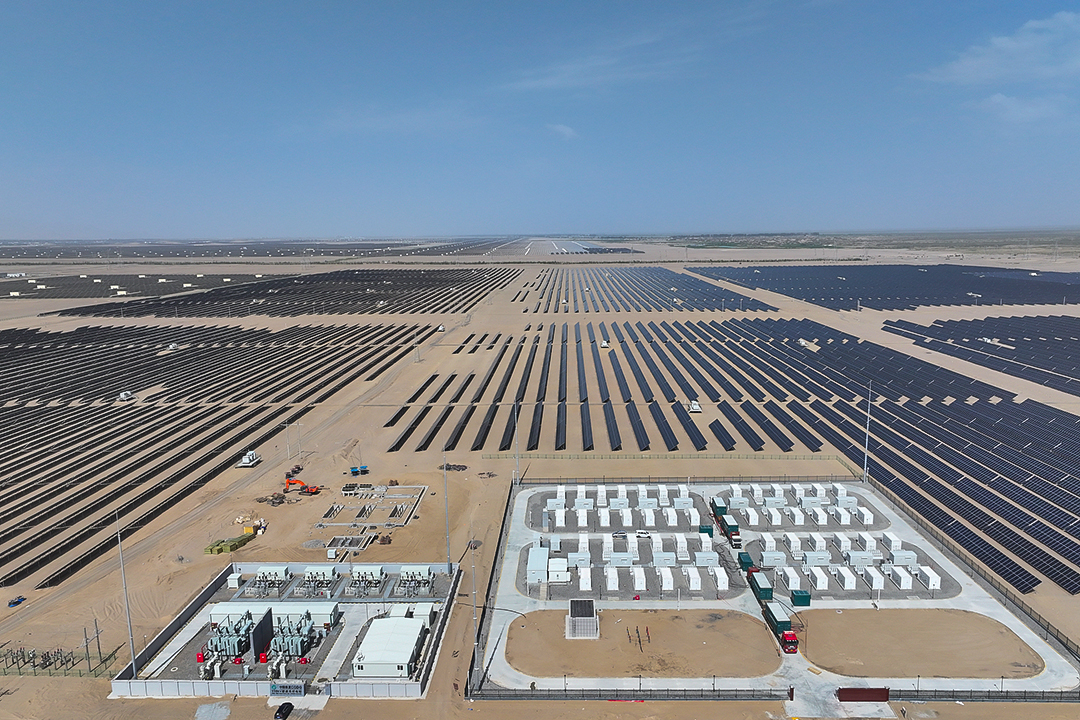 A large-scale power storage project in Golmud, Qinghai province began operations in late May. Photo: Ma Mingyan/China News Service, VCG